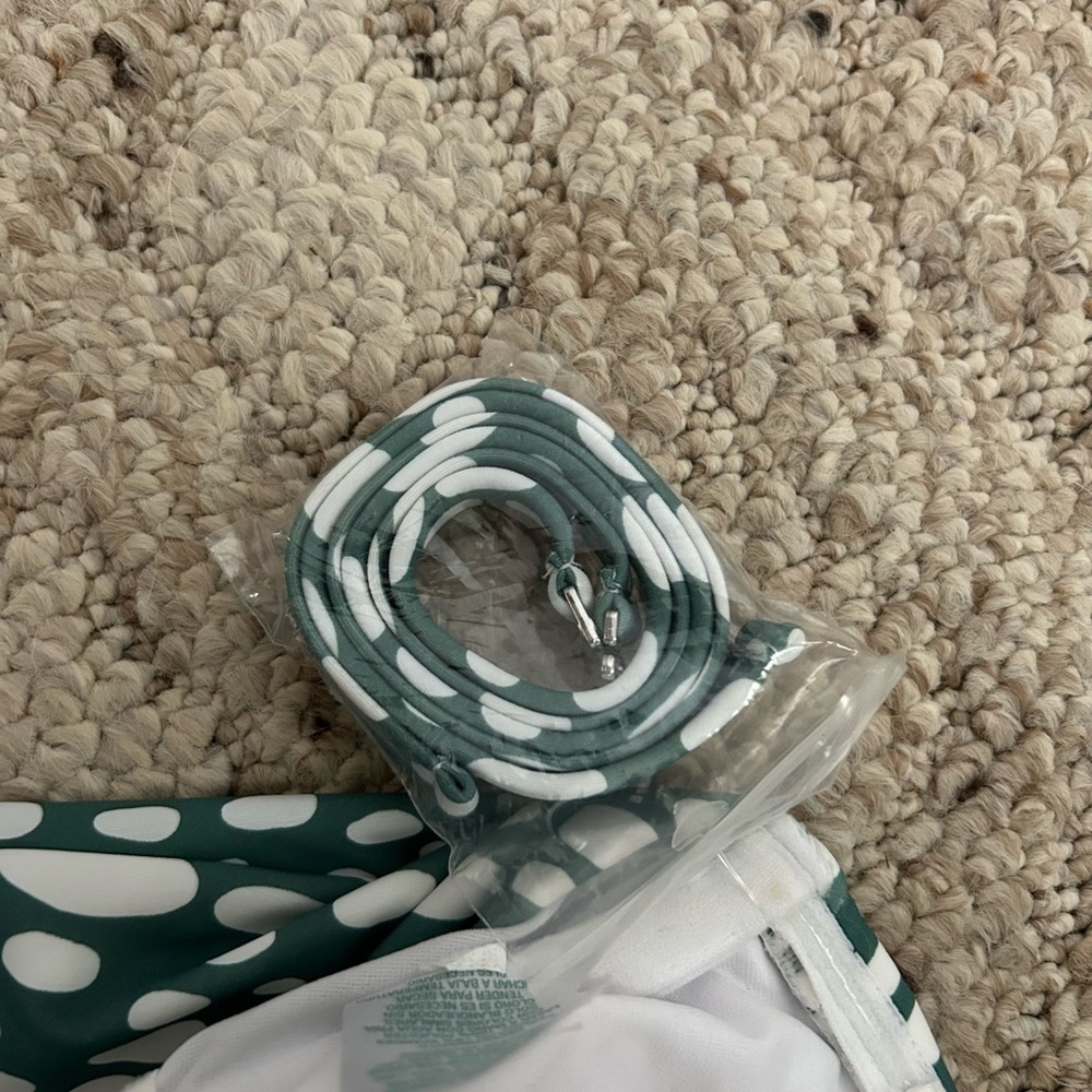 Kona Sol Green and White One Piece Swimsuit - Picture 4 of 5